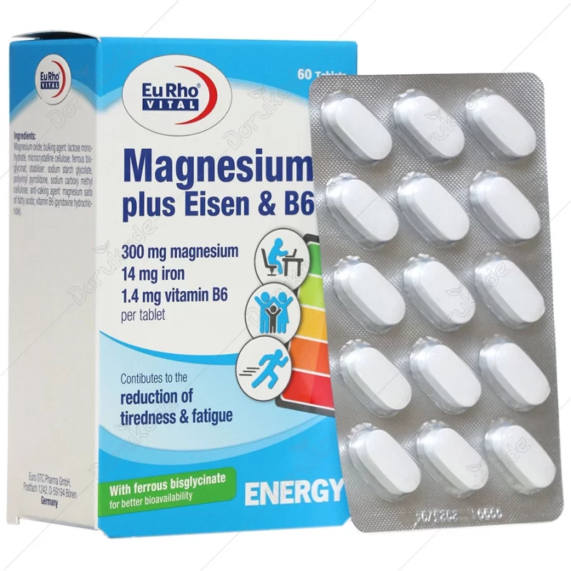 منیزیوم آیزن و ب ۶ یوروویتال (Magnesium Plus Eisen And B6) - Image 1