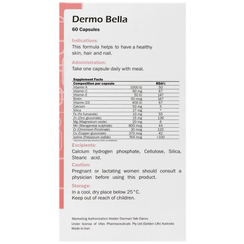 درموبلا ۶۰ عددیDermo Bella - Image 2