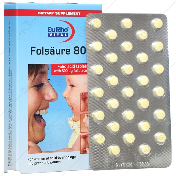 10103311482021121111 فولیک اسید 800 میکرو گرم 60 عددی Folic Acid 800 mcg 60 - Image 1