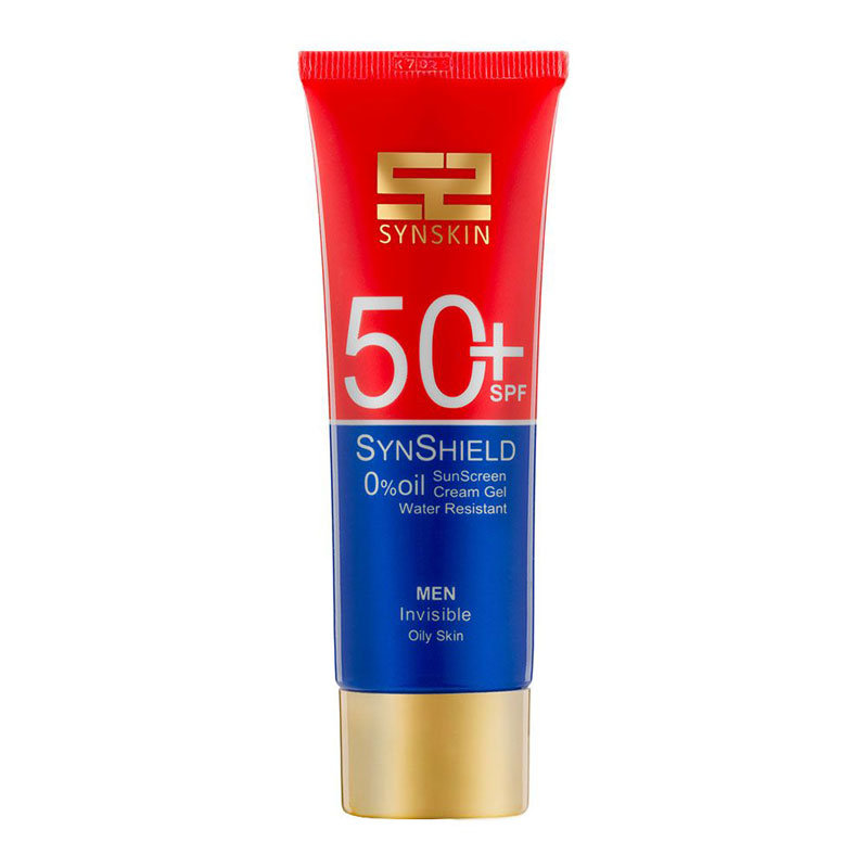 ضدآفتاب-sunskin ژل ضد آفتاب آقایان فاقد چربی ساین شیلد +SPF50 ساین اسکین داروخانه جان دارو