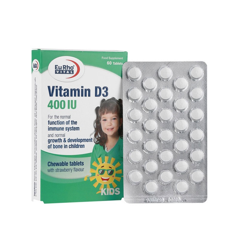 قرص ویتامین D3 400 واحد یوروویتال 60 عدد داروخانه جان دارو
