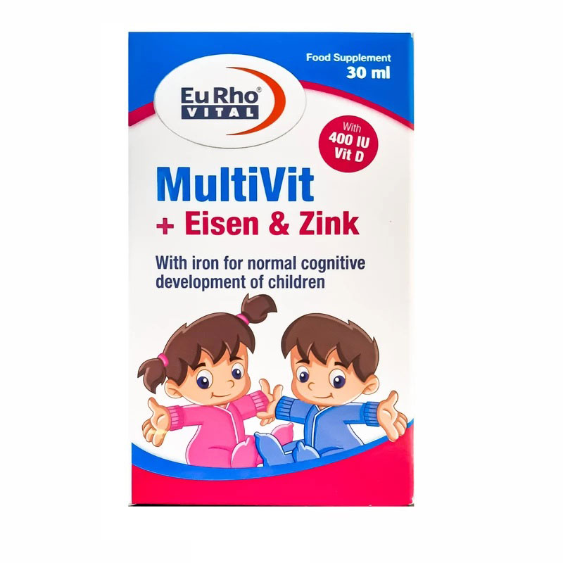 قطره مولتی ویت آیزن و زینک یوروویتال 30 میلی لیتر داروخانه جان دارو
