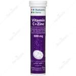 قرص جوشان ویتامین ث پلاس زینک 20 عددی  نیچرز پلنتی(گیلاس)kVitamin C Plus Zinc Effervescent Tablet