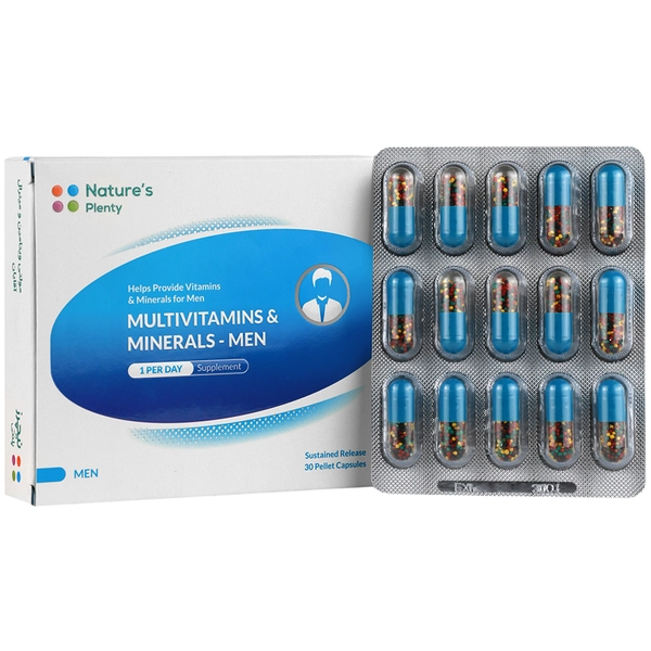 11164529970202481411 کپسول مولتی ویتامین و مینرال آقایان بالای ۵۰ سال ۶۰ عددی نیچرز پلنتی - Image 1