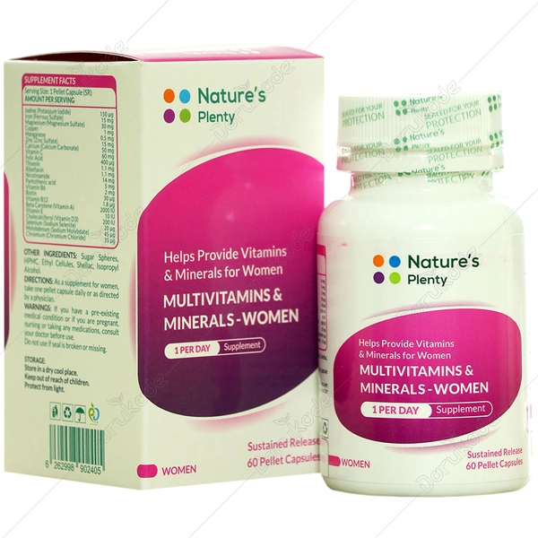 132731252472022102211 کپسول مولتی ویتامین و مینرال بانوان ۶۰ عددی نیچرز پلنتیMultivitamins And Minerals For Women - Image 1